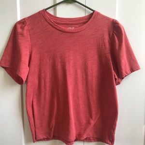 Aerie cropped T with capped sleeves.